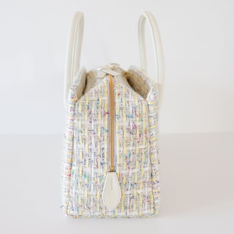 利休バッグ / Yellow fancy tweed / R_1071