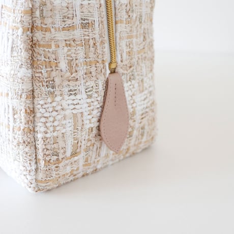 利休バッグ / Beige Fancy Tweed / R_1051