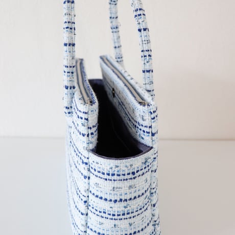 和装トート /Blue Fancy Tweed/ R_1105