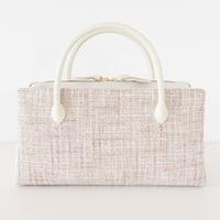 利休バッグ /beige ×white / R_1096