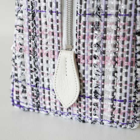 利休バッグ/ violet fancy tweed/ R_1170