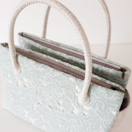 和装トート / Mint green Beige / R_1073