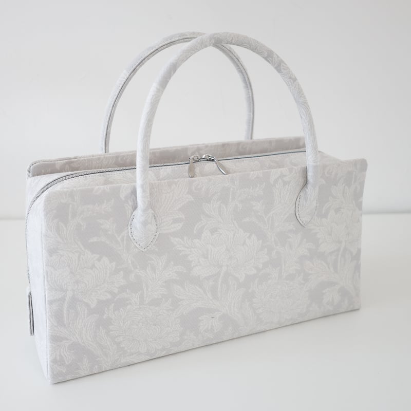 利休バッグ/light gray froral / R_1164 | Day After Day