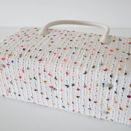 利休バッグ /multi dot tweed/ R_1178