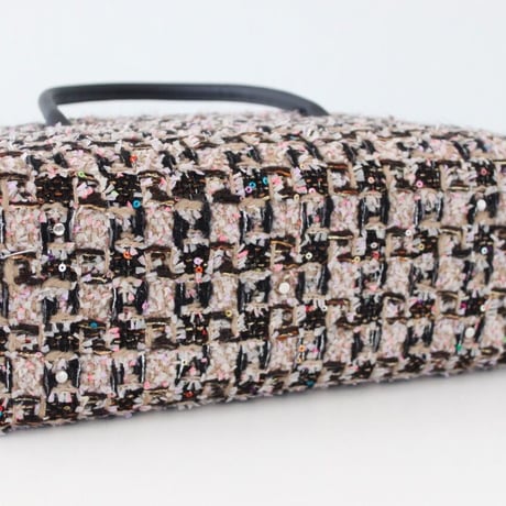 利休バッグ R_1023 / Beige Pink fancy tweed