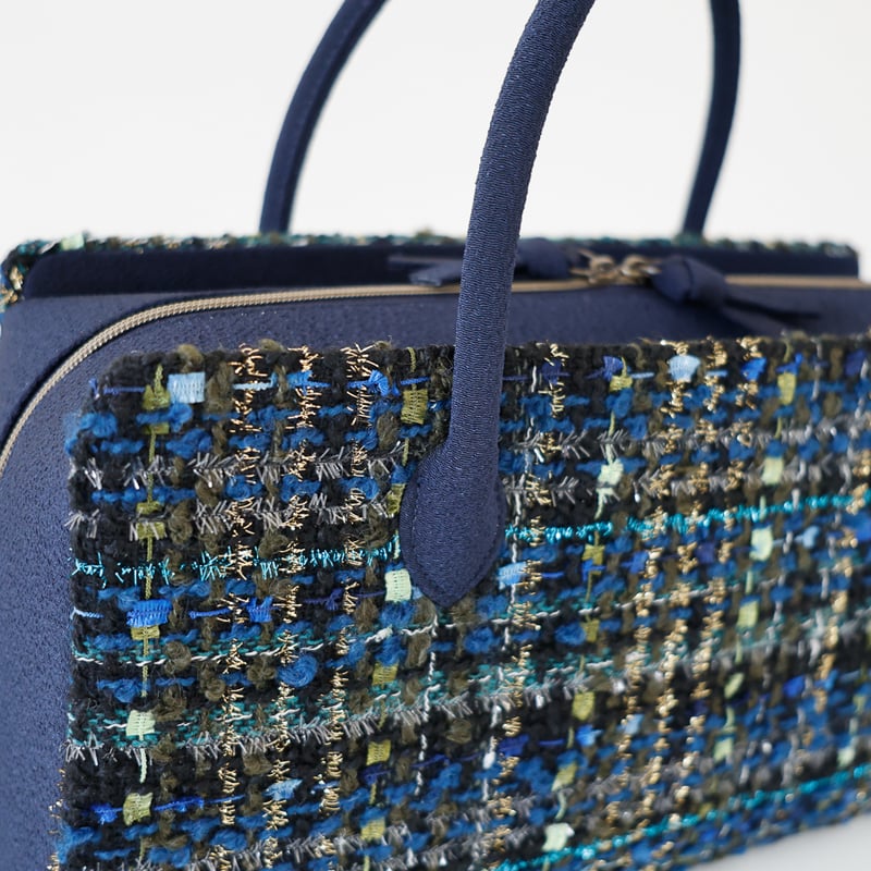 利休バッグ/blue navy fancytweed / R_1161 | Day After