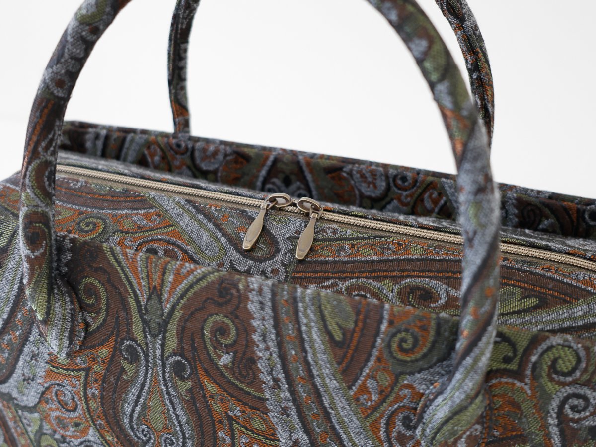 利休バッグ/gray green jacquard / R_1158 | Day After Day