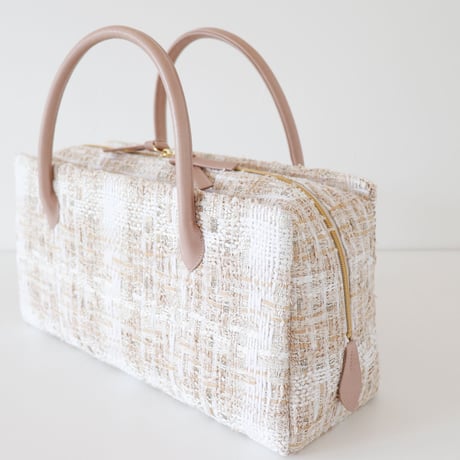 利休バッグ / Beige Fancy Tweed / R_1051