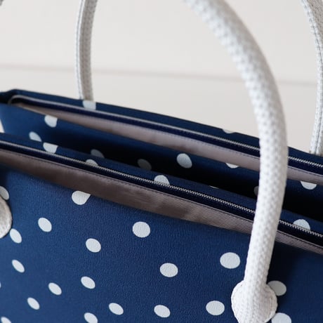 和装トート / Navy Dots/ R_1079