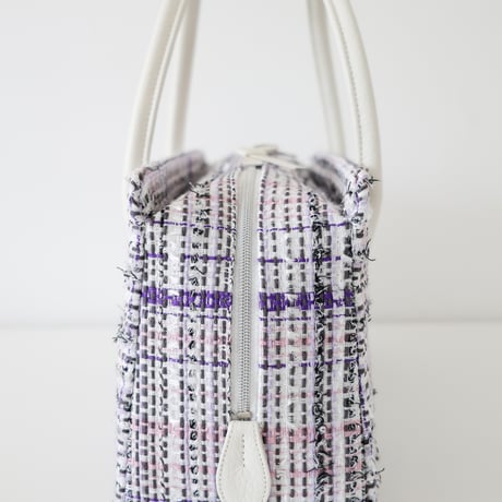 利休バッグ/ violet fancy tweed/ R_1170