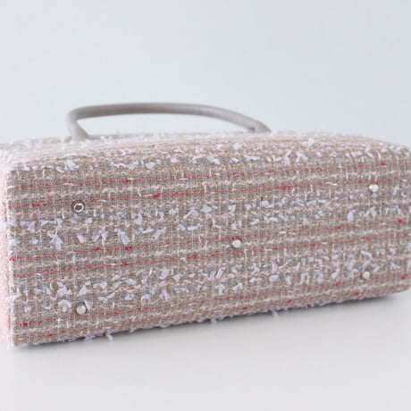 利休バッグ R_1022 / Beige Pink fancy tweed