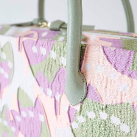 利休バッグ  / Floral matelasse / R_1057