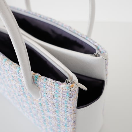 和装トート / mint lavender tweed / W_1128