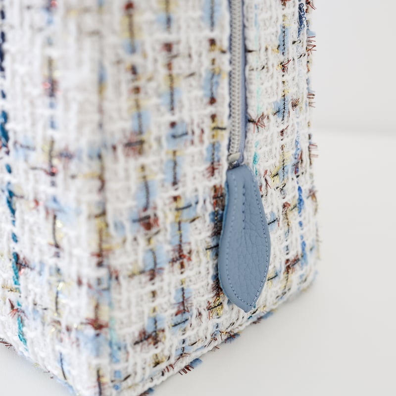 利休バッグ /blue fancytweed/ R_1155 | Day After Day