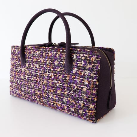 利休バッグ / Violet Tweed / R_1117