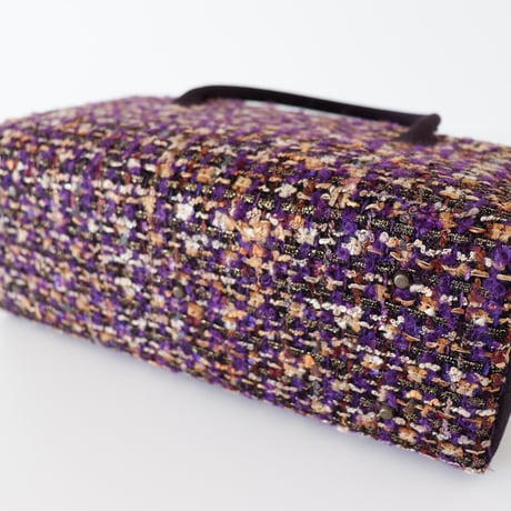 利休バッグ / Violet Tweed / R_1117