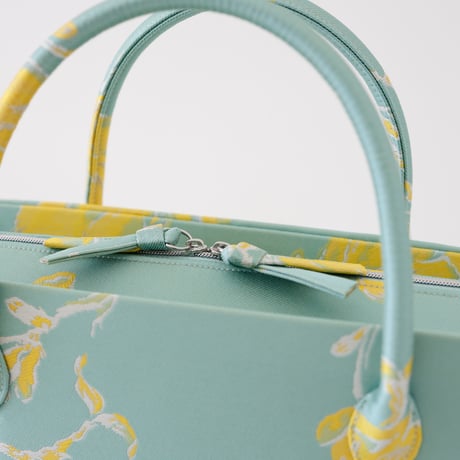 利休バッグ / Mint Green Floral / R_1121