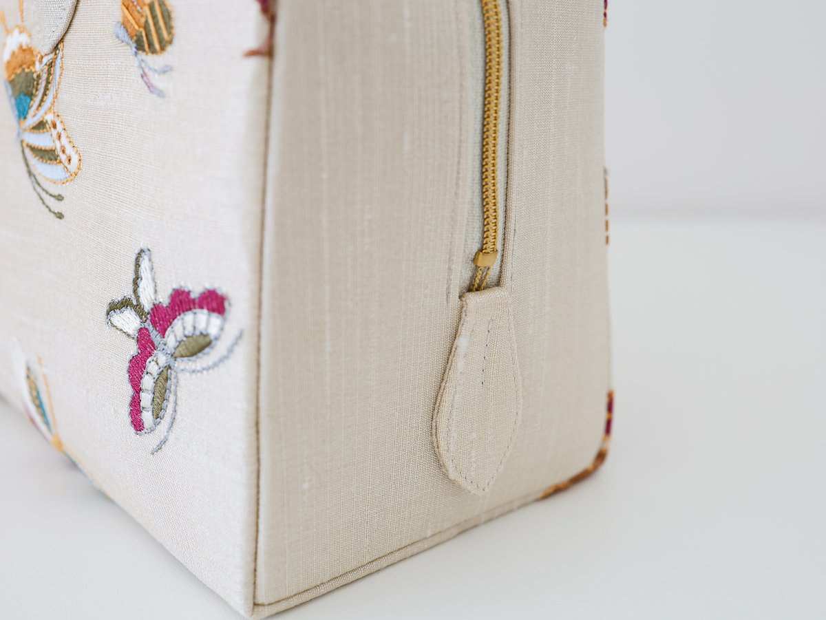利休バッグ /beige butterfly/ R_1147 | Day After Day