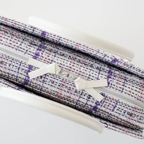 利休バッグ/ violet fancy tweed/ R_1170