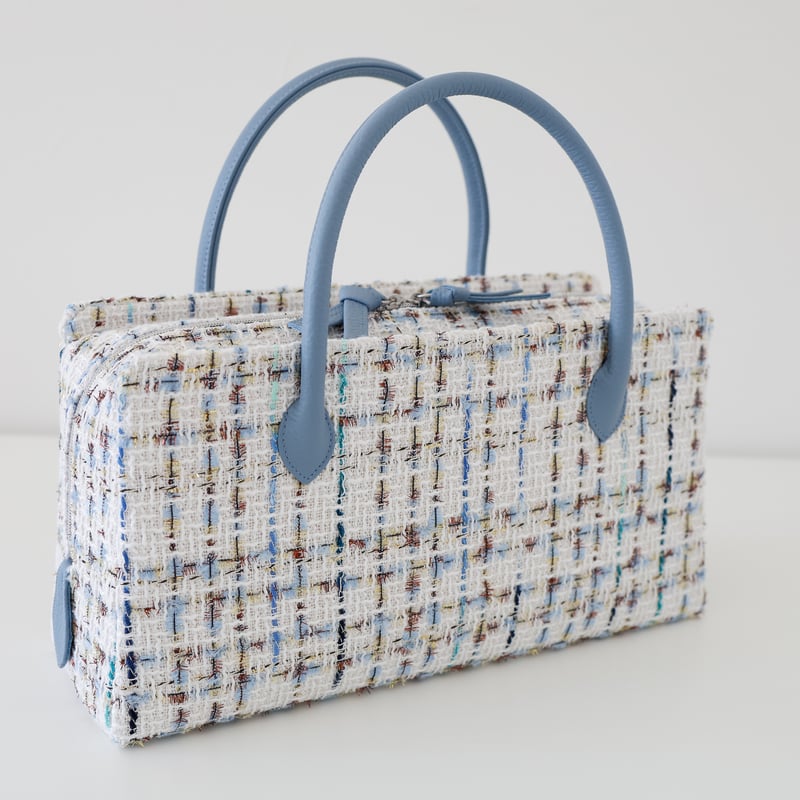 利休バッグ /blue fancytweed/ R_1155 | Day After Day