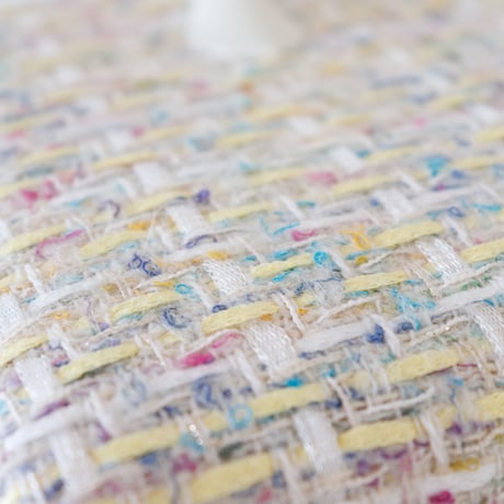 利休バッグ / Yellow fancy tweed / R_1071