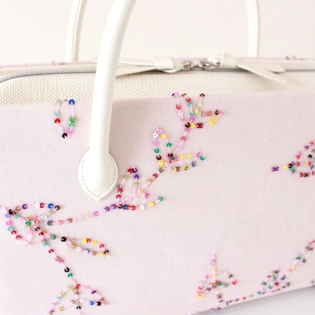 利休バッグ R_1038 / light pink sequins