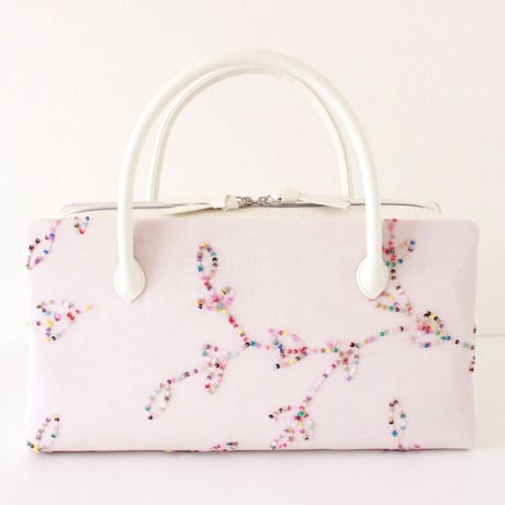 利休バッグ R_1038 / light pink sequins
