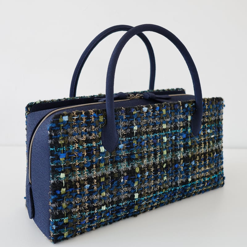 利休バッグ/blue navy fancytweed / R_1161 | Day After