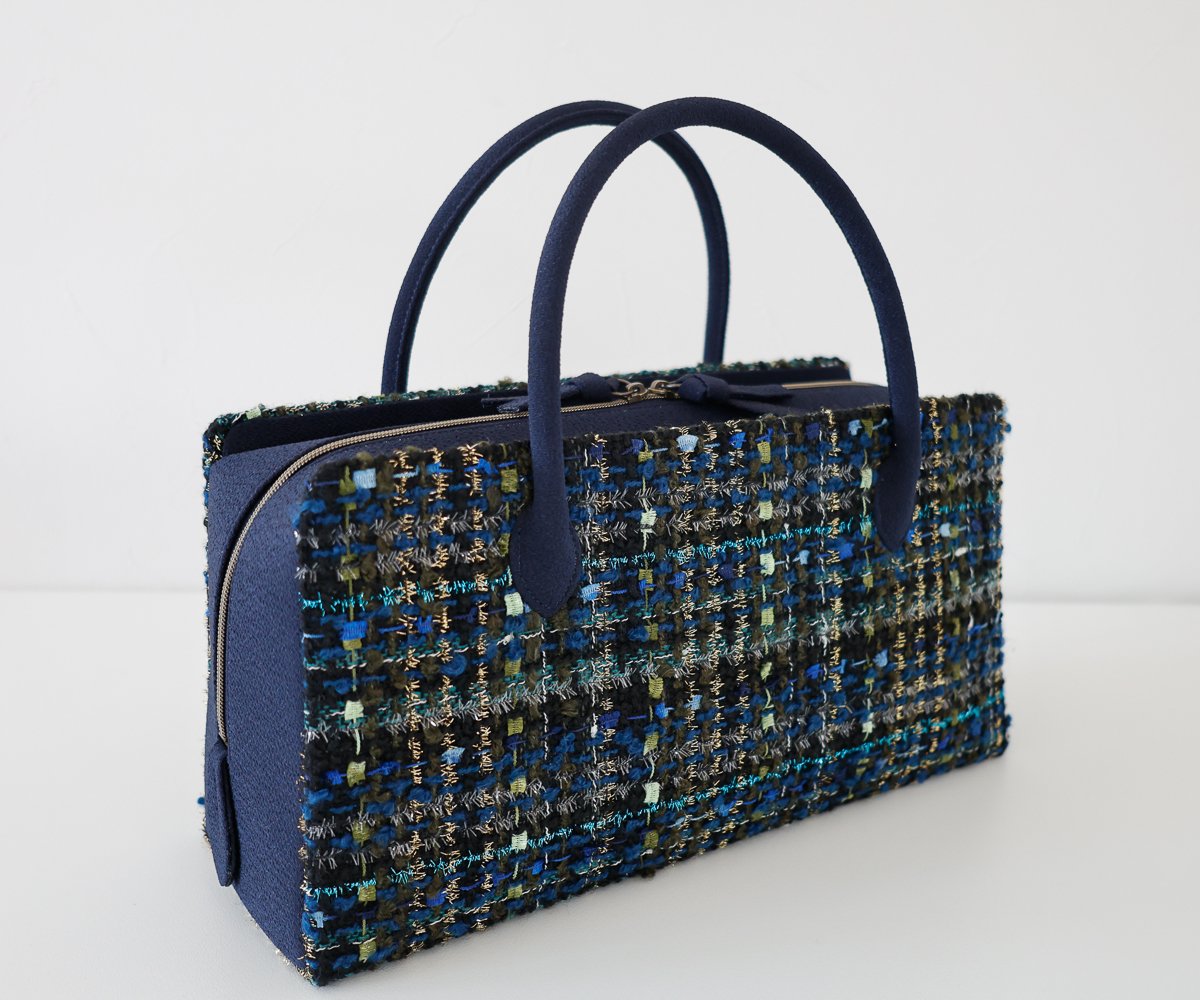 利休バッグ/blue navy fancytweed / R_1161 | Day After