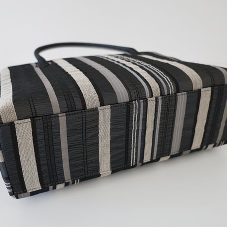 和装トート /Charcoal stripe/ W_1124