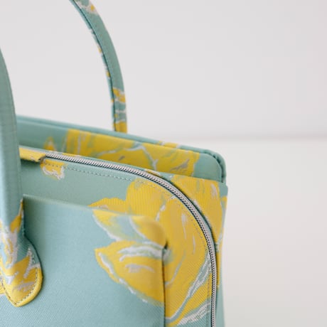 利休バッグ / Mint Green Floral / R_1121