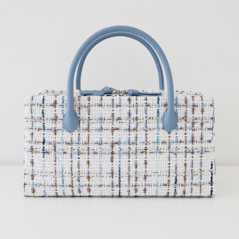 ツイード　利休バッグ　ハンドメイド　オリジナル　着物バッグ　新品未使用 ツイード 利休バッグ ハンドメイド オリジナル 着物バッグ 新品