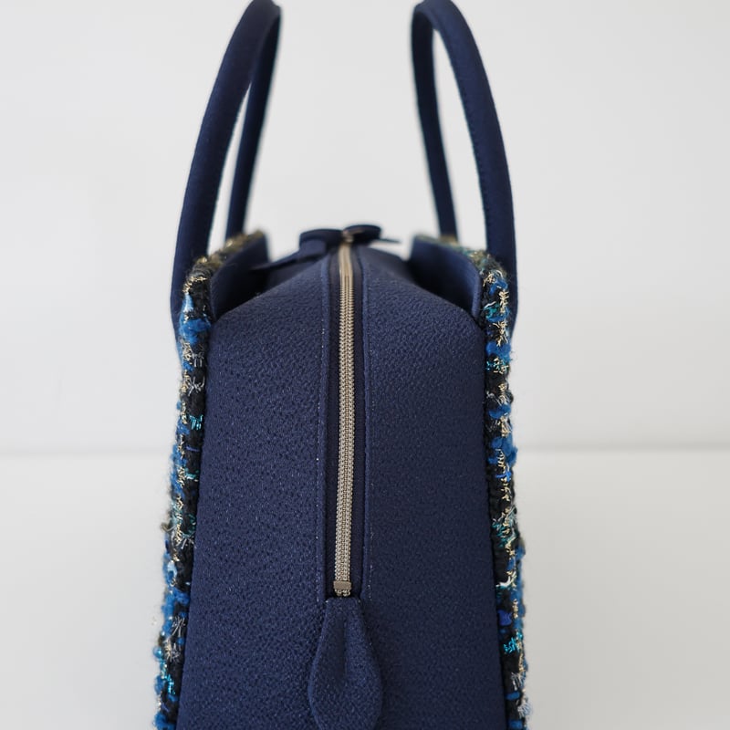 利休バッグ/blue navy fancytweed / R_1161 | Day After