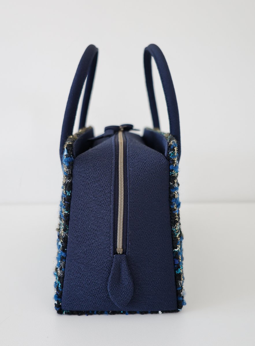 利休バッグ/blue navy fancytweed / R_1161 | Day After