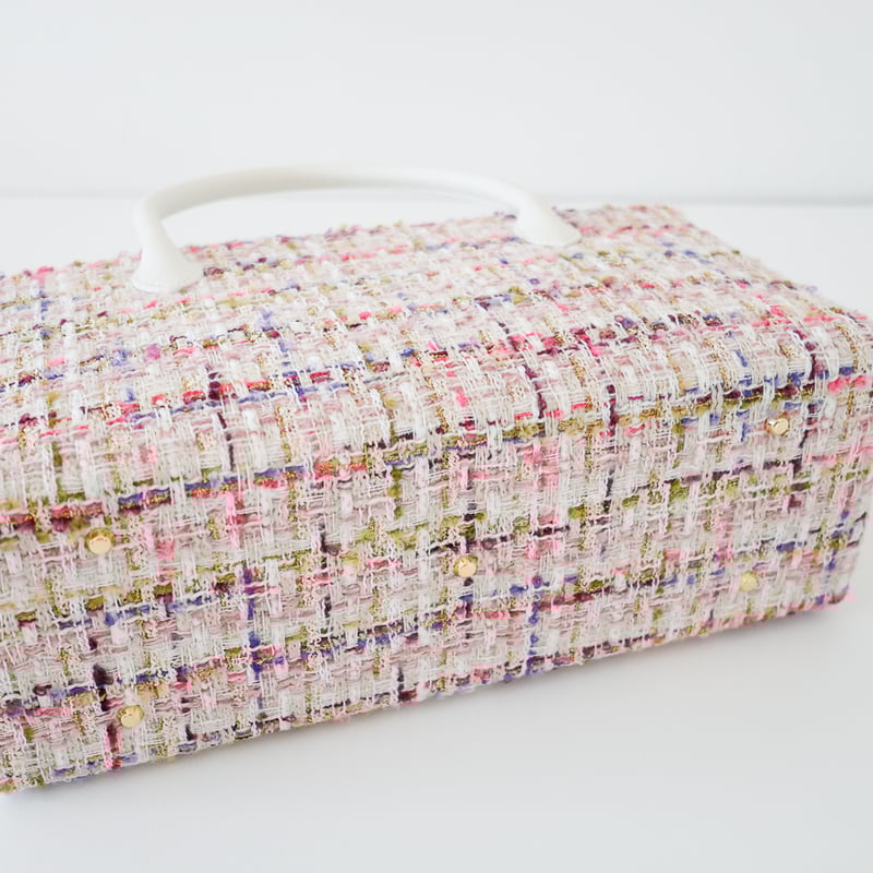 利休バッグ/white mix tweed/ R_1156 | Day After Day