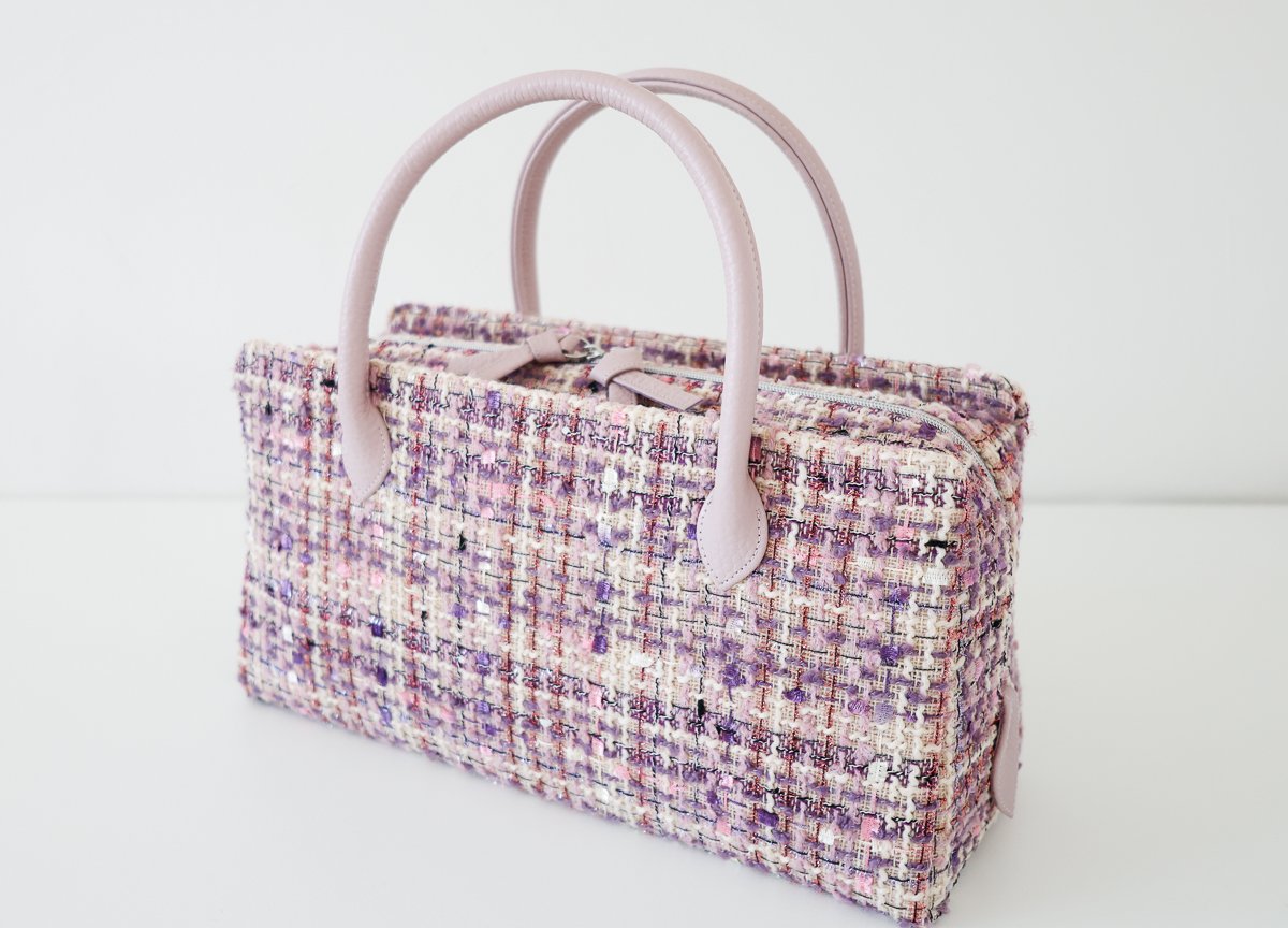 利休バッグ/pink fancy tweed/ R_1157 | Day After Day