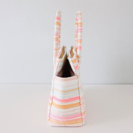 和装トートバッグ W_1032 / Pink Stripes