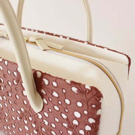 利休バッグ R_1035 /  brown lace