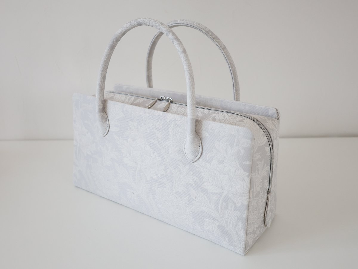 利休バッグ/light gray froral / R_1164 | Day After Day