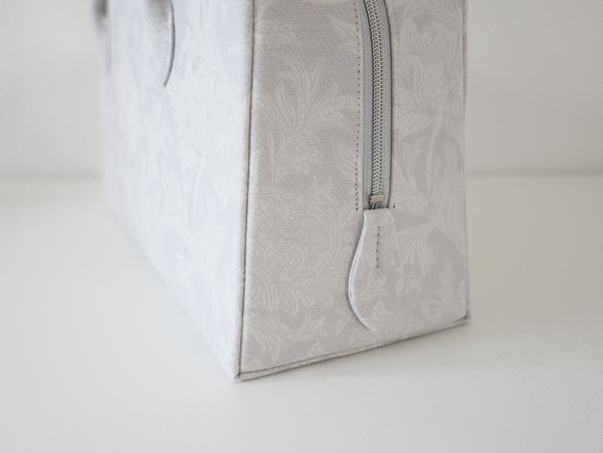 利休バッグ/light gray froral / R_1164 | Day After Day