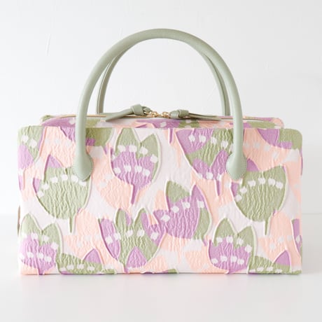 利休バッグ  / Floral matelasse / R_1057