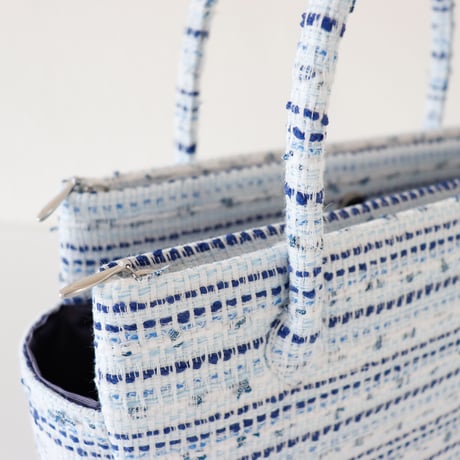 和装トート /Blue Fancy Tweed/ R_1105