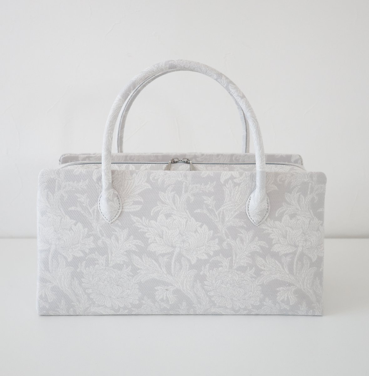 利休バッグ/light gray froral / R_1164 | Day After Day