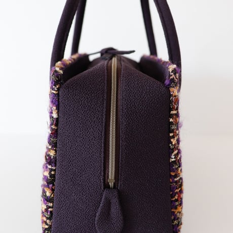 利休バッグ / Violet Tweed / R_1117