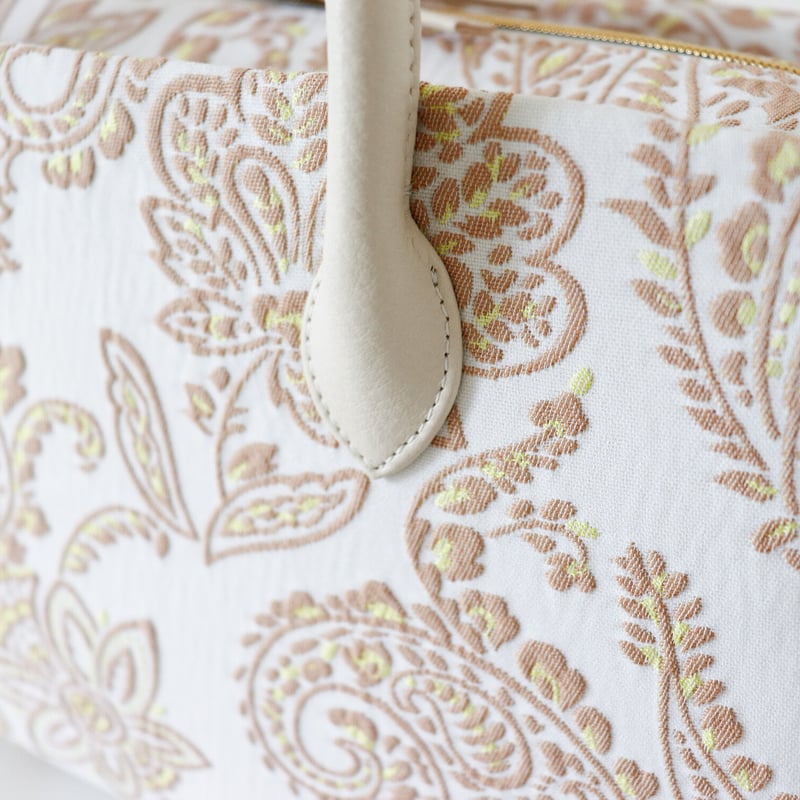 クリームシルバー　利休バック 利休バッグ / Beige Paisley / R_1134 | Day After Day
