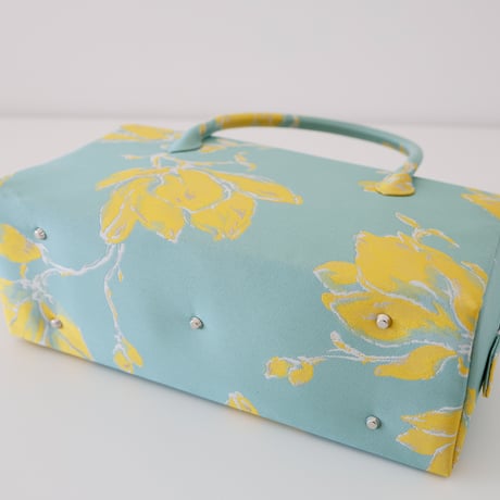 利休バッグ / Mint Green Floral / R_1121