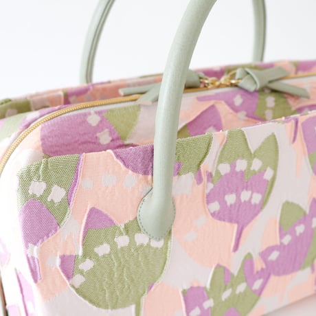 利休バッグ  / Floral matelasse / R_1057