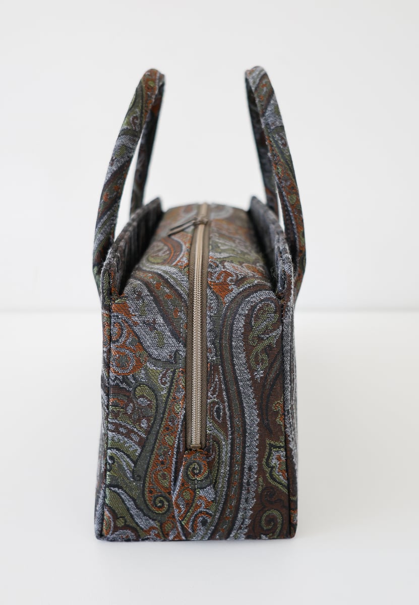 グレー 利休バッグ 利休バッグ/gray green jacquard / R_1158 | Day After Day