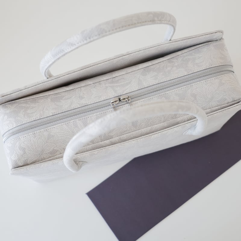 利休バッグ/light gray froral / R_1164 | Day After Day