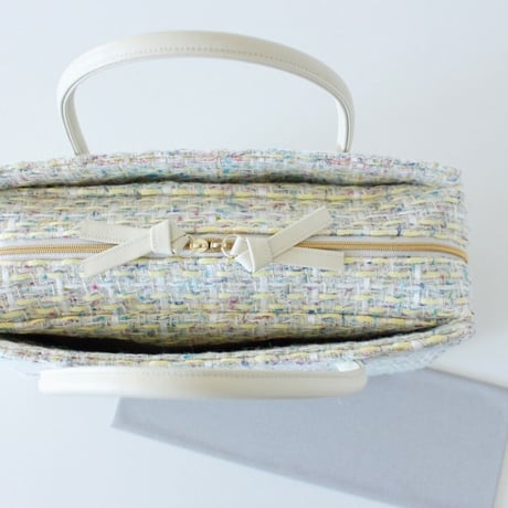 利休バッグ R_1024 / Yellow fancy tweed